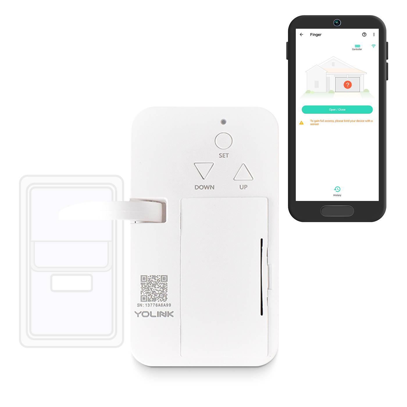 YoLink Finger: Universal Garage Door Controller,  YoLink Hub Required